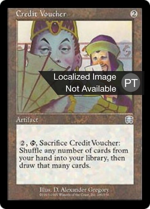 Lettera di Credito (Credit Voucher) - Mercadian Masques (#289) - Illustrated by D. Alexander Gregory - Magic: The Gathering Card