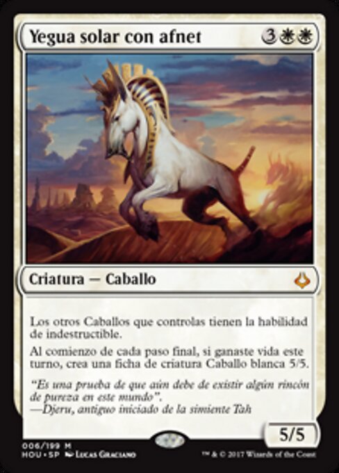 Verziertes Sonnenross (Crested Sunmare) - Hour of Devastation (#6) - Illustrated by Lucas Graciano - Magic: The Gathering Card