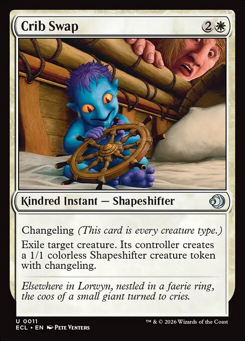 Crib Swap - Lorwyn Eclipsed (#11) - Illustrated by Pete Venters - Magic: The Gathering Card