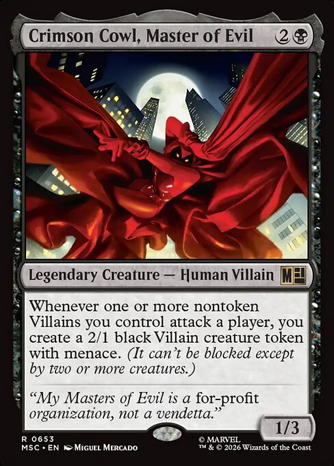 Crimson Cowl, Master of Evil - Marvel Super Heroes Commander Magic card