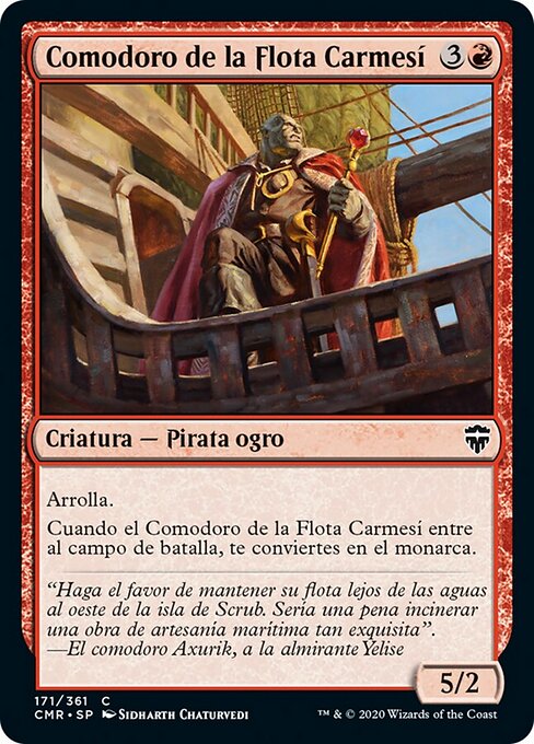 Comodoro de la Flota Carmesí (Crimson Fleet Commodore) - Commander Legends (#171) - Illustrated by Sidharth Chaturvedi - Magic: The Gathering Card