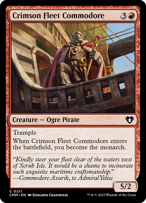 Crimson Fleet Commodore - Commander Masters Magic card