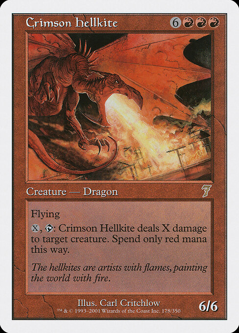Crimson Hellkite - Seventh Edition Magic card