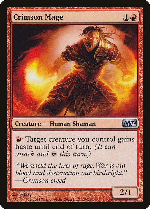 Mage du pourpre (Crimson Mage) - Magic 2012 (#129) - Illustrated by Izzy - Magic: The Gathering Card