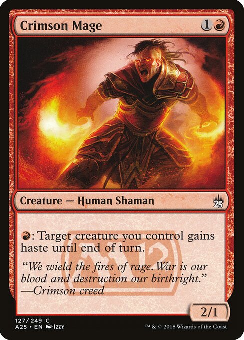 绯红法师 (Crimson Mage) - Masters 25 (#127) - Illustrated by Izzy - Magic: The Gathering Card