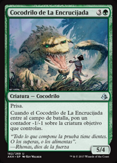 Coccodrillo del Guado (Crocodile of the Crossing) - Amonkhet (#162) - Illustrated by Kev Walker - Magic: The Gathering Card