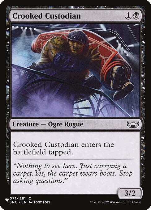 Buckeliger Wächter (Crooked Custodian) - Foundations Jumpstart (#416) - Illustrated by Tony Foti - Magic: The Gathering Card