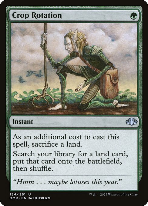 Crop Rotation - Dominaria Remastered (#154) - Illustrated by DiTerlizzi - Magic: The Gathering Card