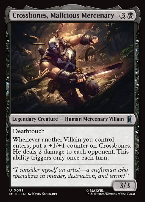 Crossbones, Malicious Mercenary - Marvel Super Heroes Magic card