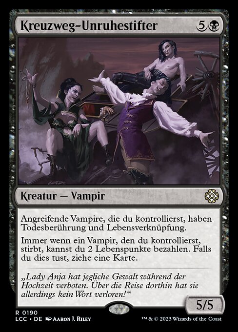 大道惹禍徒 (Crossway Troublemakers) - Crimson Vow Commander (#17) - Illustrated by Aaron J. Riley - Magic: The Gathering Card