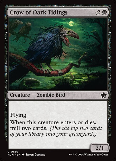Crow of Dark Tidings - Foundations Magic card