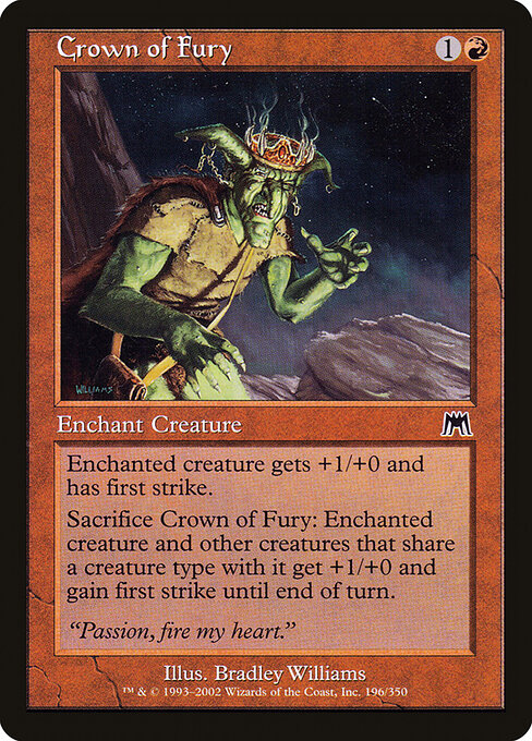 Crown of Fury - Onslaught Magic card