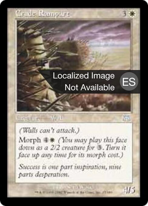天然の城塞 (Crude Rampart) - Onslaught (#17) - Illustrated by Sam Wood - Magic: The Gathering Card