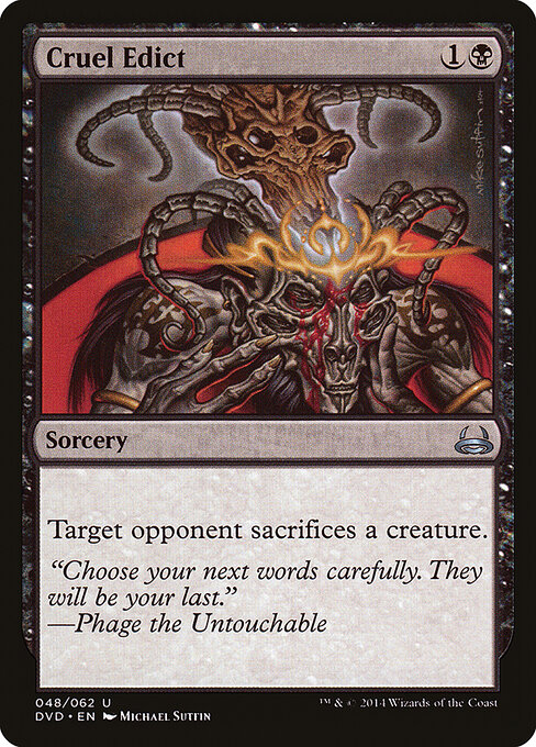 Cruel Edict - Duel Decks Anthology: Divine vs. Demonic Magic card