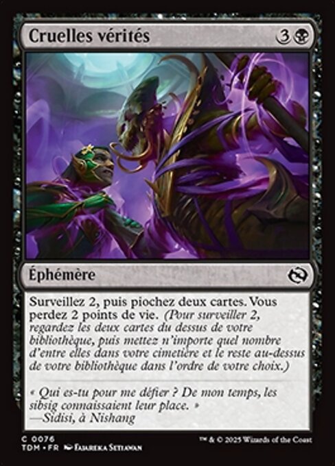 Cruelles vérités (Cruel Truths) - Tarkir: Dragonstorm (#76) - Illustrated by Fajareka Setiawan - Magic: The Gathering Card