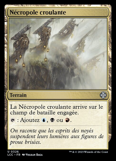 Necrópole Despedaçada (Crumbling Necropolis) - Commander 2016 (#287) - Illustrated by Dave Kendall - Magic: The Gathering Card