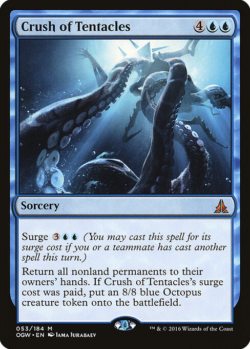 Crush of Tentacles - Oath of the Gatewatch (#53) - Illustrated by Jama Jurabaev - Magic: The Gathering Card