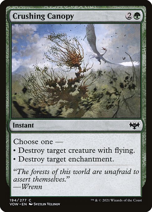Crushing Canopy - Innistrad: Crimson Vow (#194) - Illustrated by Svetlin Velinov - Magic: The Gathering Card