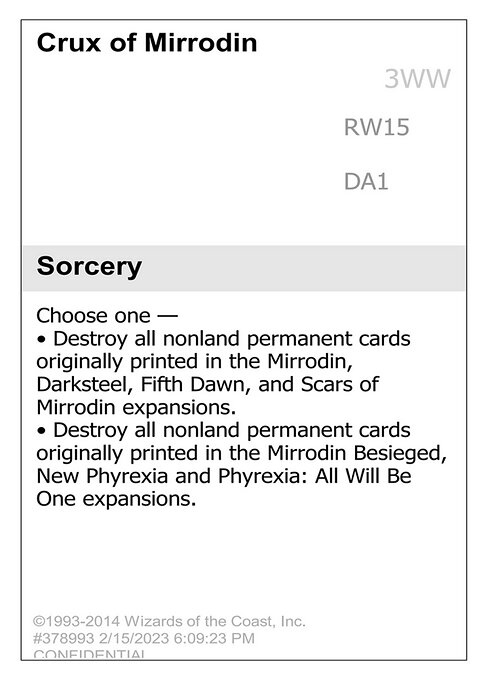 Crux of Mirrodin - Unknown Event (#RW15) - Magic: The Gathering Card