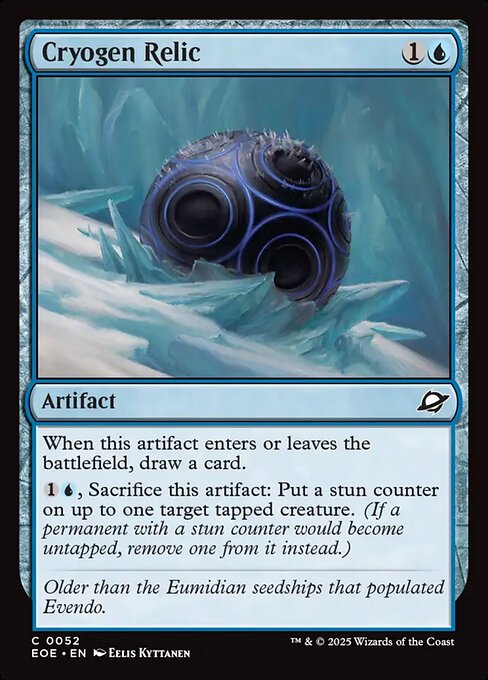 Cryogen Relic - Edge of Eternities (#52) - Illustrated by Eelis Kyttanen - Magic: The Gathering Card