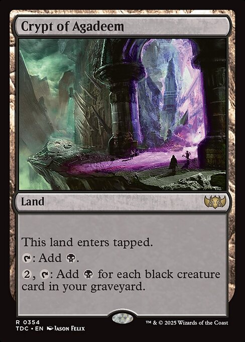 Crypt of Agadeem - Tarkir: Dragonstorm Commander Magic card
