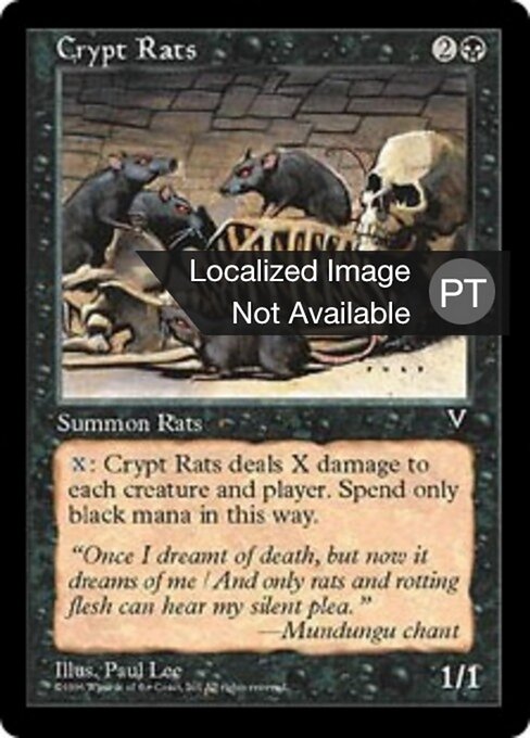 Gruftratten (Crypt Rats) - Visions (#55) - Illustrated by Paul Lee - Magic: The Gathering Card