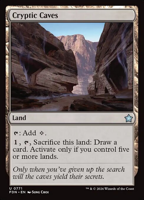 Cryptic Caves - Foundations Magic card