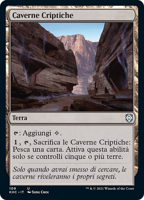 Cryptic Caves - Kaldheim Commander (#109) - Illustrated by Sung Choi - Magic: The Gathering Card