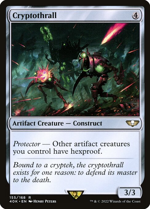 Cryptoschiavo (Cryptothrall) - Warhammer 40,000 Commander (#155) - Illustrated by Henry Peters - Magic: The Gathering Card