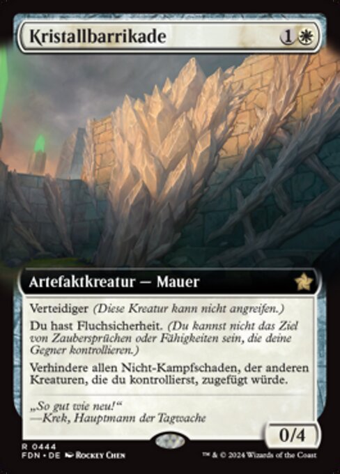 Barricade de cristal (Crystal Barricade) - Foundations (#444) - Illustrated by Rockey Chen - Magic: The Gathering Card