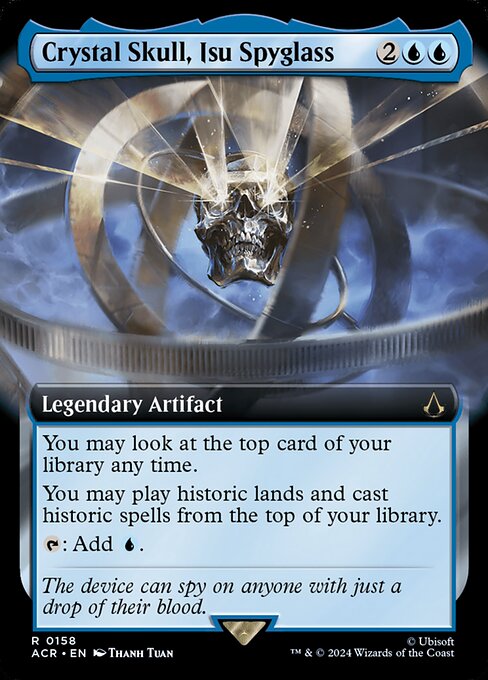 Kristallschädel, Fernglas der Isu (Crystal Skull, Isu Spyglass) - Assassin's Creed (#15) - Illustrated by Thanh Tuấn - Magic: The Gathering Card