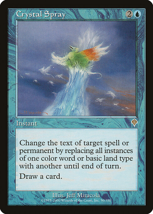 Crystal Spray - Invasion (#50) - Illustrated by Jeff Miracola - Magic: The Gathering Card