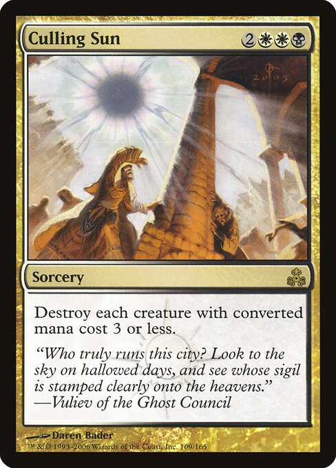 Culling Sun - Guildpact Magic card