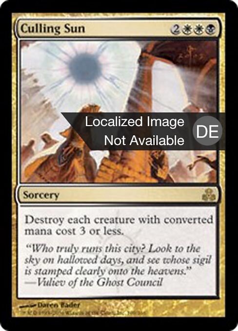 Sol Seletor (Culling Sun) - Guildpact (#109) - Illustrated by Daren Bader - Magic: The Gathering Card