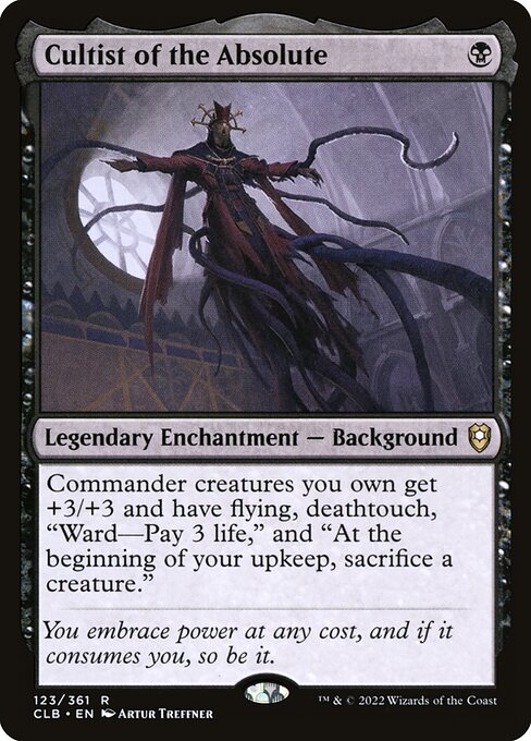 Cultist of the Absolute - Commander Legends: Battle for Baldur's Gate (#123) - Illustrated by Artur Treffner - Magic: The Gathering Card