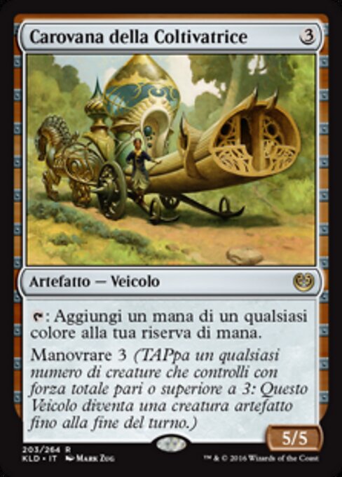 Caravana del cultivador (Cultivator's Caravan) - Aetherdrift Commander (#127) - Illustrated by Mark Zug - Magic: The Gathering Card