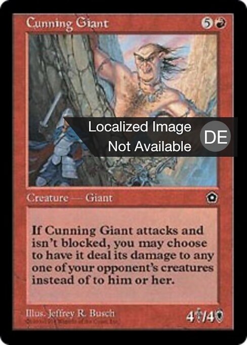 Gigante Astuto (Cunning Giant) - Portal Second Age (#93) - Illustrated by Jeffrey R. Busch - Magic: The Gathering Card