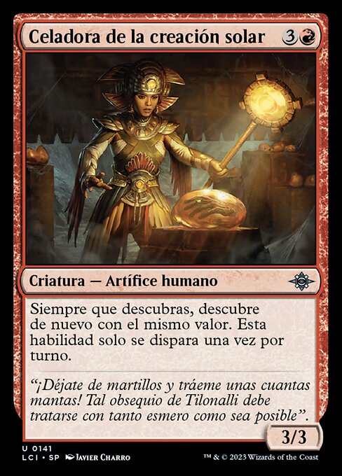 Curatrice della Creazione Solare (Curator of Sun's Creation) - The Lost Caverns of Ixalan (#141) - Illustrated by Javier Charro - Magic: The Gathering Card