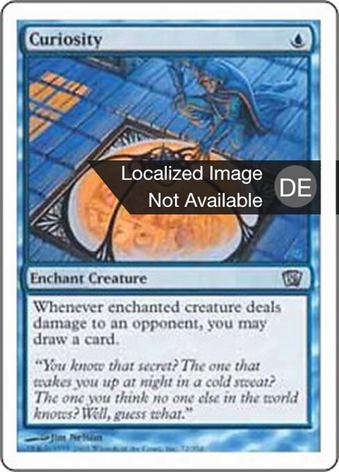 Curiosity - Eighth Edition (#72) - Illustrated by Jim Nelson - Magic: The Gathering Card