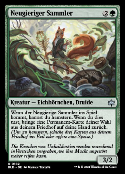 Récolteur curieux (Curious Forager) - Bloomburrow (#169) - Illustrated by Mariah Tekulve - Magic: The Gathering Card