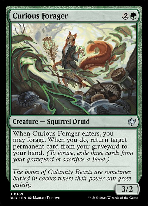 Curious Forager - Bloomburrow Magic card