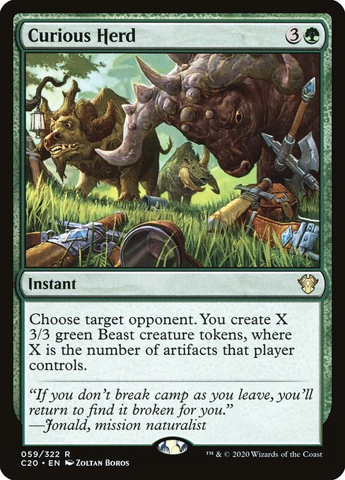 Curious Herd - Commander 2020 Magic card