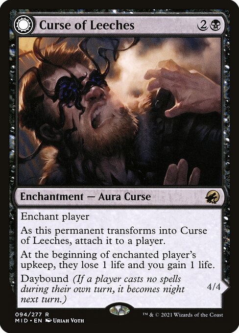 Curse of Leeches // Leeching Lurker - Innistrad: Midnight Hunt (#94) - Illustrated by Uriah Voth - Magic: The Gathering Card
