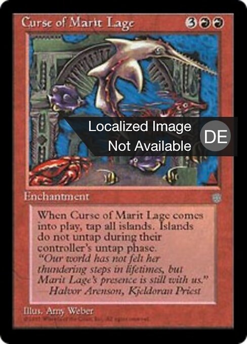 Fluch von Marit Lage (Curse of Marit Lage) - Ice Age (#181) - Illustrated by Amy Weber - Magic: The Gathering Card