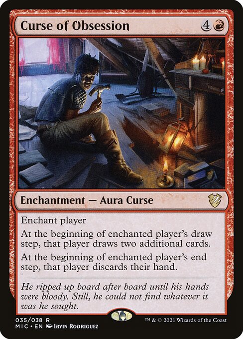 Curse of Obsession - Midnight Hunt Commander Magic card