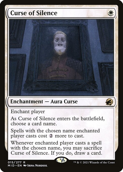 Curse of Silence - Innistrad: Midnight Hunt (#15) - Illustrated by Irina Nordsol - Magic: The Gathering Card