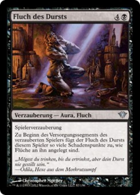 Maldición de sed (Curse of Thirst) - Dark Ascension (#57) - Illustrated by Christopher Moeller - Magic: The Gathering Card