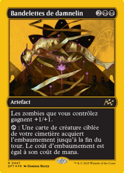 Envolturas de malditela (Cursecloth Wrappings) - Aetherdrift (#81) - Illustrated by Dominik Mayer - Magic: The Gathering Card