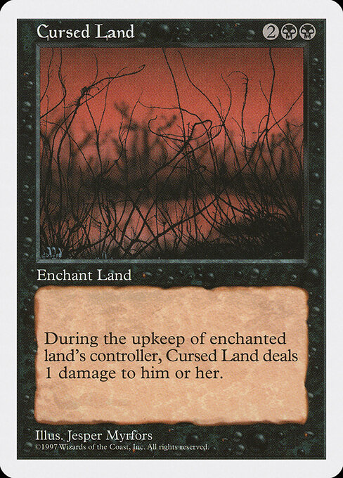 Cursed Land - Fifth Edition (#152) - Illustrated by Jesper Myrfors - Magic: The Gathering Card