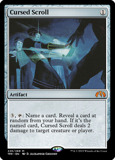 Cursed Scroll - Tempest Remastered (#220) - Illustrated by D. Alexander Gregory - Magic: The Gathering Card